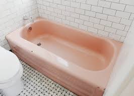 First, the technician strips off the old finish and sands the tub to create a smooth surface. Can You Reglaze A Pink Bathtub Yellow Brick Home