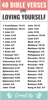 This is a lesson plan intended to be used around valentine's day, but you could utilize it at any time of year. 40 Uplifting Bible Scriptures On Loving Yourself Connectus