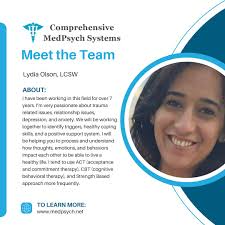 Meet the Team! Lydia Olson, LCSW🌊 ✏️I have been working in this field for  over 7 years. I'm very passionate about trauma related issues, relationship  issues, depression, and anxiety. We will be