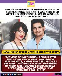 Karan mehra and nisha rawal's marriage has hit rock bottom and the estranged couple are going the legal way. 4pdy8dicpoethm