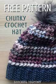 Love This Chunky Yarn Crochet Hat Pattern Crochet Hats Crochet Hat Free Chunky Yarn Crochet