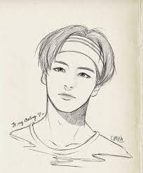 We really like to draw bts or you bts army, this application makes sketches of its personnel, we present a great application for you beginners in drawing the faces of bts personnel. Twitter Kpop Drawings Bts Drawings Drawings Bts
