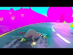 Tanuki Sunset This Synthwave Raccoon Skateboarding Game Will Brighten Up Your Day Update Youtube Synthwave Raccoon Sunset
