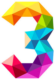 Colourful Triangles Number Three Png Clipart Image Numbers Typography Clip Art Art