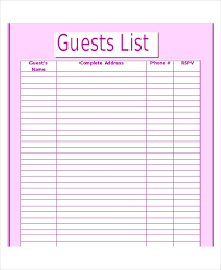 Easily manage your guests online, keep track rsvps, dietary and restrictions meal choices, write notes, and combine guests to household parties. Wedding Guest List Template 9 Free Word Excel Pdf Documents Download Free Premium Templates