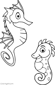 And you can freely use images for your personal blog! Two Cute Seahorses Coloring Page Coloringall