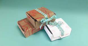 Don't you remember when we used to make those boxes out of old cards? Diy Cardboard Box Gift Boxes With Lace Ties