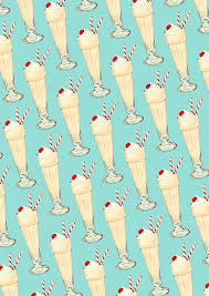 Motif Milkshake A La Vanille Par Kelly Gilleran Redbubble Motif Motif Graphisme Impression Photo