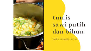 Masukan bawang putih dan bawang merah, dan tumislah sampai baunya harum. Tanpa Minyak Tumis Bihun Dan Sawi Putih Youtube