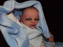 Ooak Demon Vampire Baby Boy Horror Art Doll Ebay Creepy Baby Dolls Scary Dolls Halloween Doll