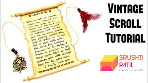 Gimmicks may seem impersonal at first, but trust me #1 i love you in every language card. How To Make Vintage Scroll Valentine S Day Gift Ideas Love Letter Card Ideas By Srushti Patil Youtube