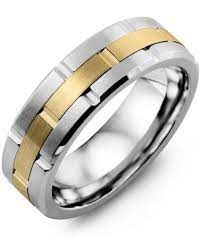 Men S Brush Finish Grooved Wedding Band Wedding Rings Wedding Bands Yellow Gold Wedding Band