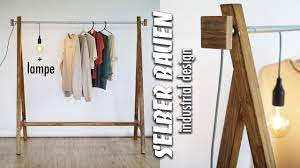 Finde garderobenständer in vielen varianten und formen preisgünstig urkunde diy garderobenstander kleiderstange waschestander. Kleiderstange Selber Bauen Aus Rohren Diy Garderobe Mit Industrial Lampe Easy Alex Youtube