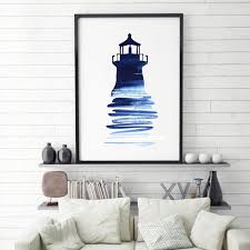 Sea Wall Art Lighthouse Print Blue Ocean Art Sea Wall Decor Ocean Wall Print Seaside Decor Ocean Wall Art Beac Sea Wall Decor Sea Wall Art Seaside Decor