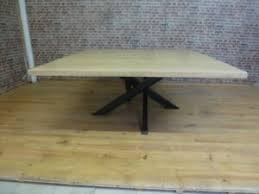 En complément du canapé, la table basse se permet tous les styles ! Grande Table Carree Pied Central Ipn De Reunion Bureau Cuisine Salle A Manger Ebay