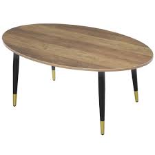 Danish modern furniture is extremely popular (think ikea) and the inspiration for this coffee table was actually built in the 60s. Homcom Oval Modern Simple Coffee Table With Strong Metal Legs Multifunctional Design Brown Quality Build Material Tables Home Kitchen Environews Tv