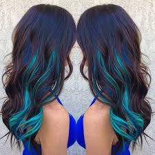 Metallic Blue Hair Extensions Hair Color Streaks Blue Brown Hair Hair Styles