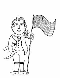 The first page lists important parts of thomas jefferson's life in a timeline and the second page has kids complete the sentences using the information from the timeline. Thomas Jefferson And United States Flag On Independence Day Celebration Coloring Page Coloring Sky