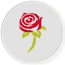 Free patterns / free patterns / free cross stitch patterns. Beautiful Rose Cross Stitch Pattern Daily Cross Stitch