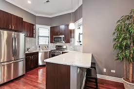 832 W Roscoe St 3 Chicago Il 60657 2 Beds 2 Baths Grey Kitchen Walls Cherry Cabinets Kitchen Painted Kitchen Cabinets Colors