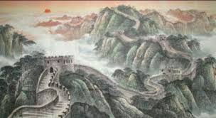 Great Wall Of China Chinese Wall Art Chinese Landscape Painting Abstract Art Painting