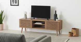 Tulma Wide Tv Stand Oak Effect Made Com Living Room Tv Wall Living Room Tv Furniture