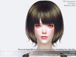 May Sims May 292f Hair Retextured Sims 4 Hairs Sims Hair Short Hair Styles Girl Short Hair