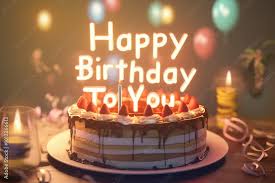 Poster, Print Free happy birthday wishes post message card celebration, 40x26.7 cm