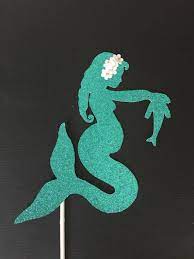 Baby Shower Decorationspregnant Mermaid Cake Topperbaby Etsy In 2020 Mermaid Baby Shower Theme Baby Mermaid Baby Shower Flowers