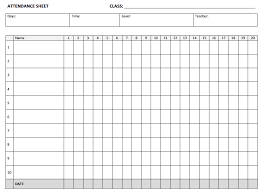 Great printable for educators, students, parents, tutors and homeschoolers. Attendance Sheet Templates Word Excel Fomats