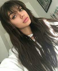 Long layers with side fringe: Pin On Kelsey Calemine