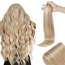 For an added pop of color. Amazon Com Runature Tape In Hair Extensions Real Hair 16 Inch Blonde Colored Hair Extensions 50g 20 Pieces Natural Straight Hair Extensions Tape On Hair Beauty