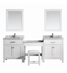 Antique brass finish faucets not included, sold separately. Single Sink Bathroom Vanity With Makeup Table Decoomo