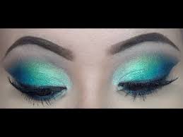 spring makeup tutorial blue and green