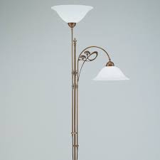 Diese led stehleuchte besitzt zwei leuchtköpfe: Jugendstil Stehlampe Als Leselampe Und Deckenfluter Von Berliner Messinglampen