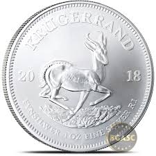 2018 1 oz silver krugerrand south african bullion coin 999 fine brilliant uncirculated first year of issue