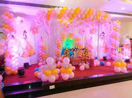Pink & purple cup cake wrapper. Amazing Princess Theme Decor Birthday At Party Hall In Hyderabad Evibe In
