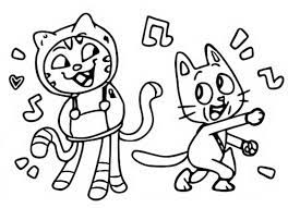 Gabby's dollhouse is a dreamworks cgi/live action preschool series. Coloring Page Gabby S Dollhouse Dj Catnip And Pandy Paws 12