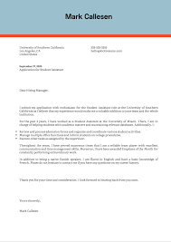 Say the online job ad asked for work ethic, plus communication and teamwork. Student Assistant Cover Letter Example Kickresume