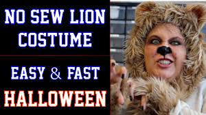 No Sew Lion Halloween Costume Diy Fast And Easy Wizard Of Oz Cowardly Lion Lion Costume Lion Halloween Lion Halloween Costume