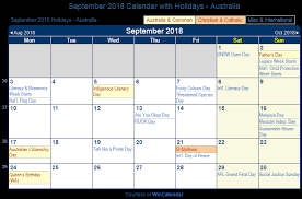 Excel is one of the most used office application in today's modern world. Print Friendly September 2018 Australia Calendar For Printing