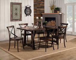 Learn more about each table types: Alpine Furniture Arendal 7 Piece Trestle Dining Table Set In Burnished Dark Oak By Dining Rooms Outlet
