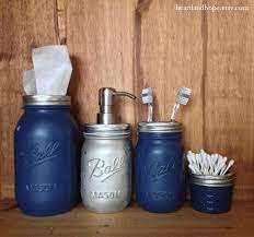 Dallas Cowboys Mason Jar Bathroom Accessories Set 4pc Rustic Shabby Chic Football Nfl Team Co Mason Jar Bathroom Cowboy Bathroom Shabby Chic Bathroom