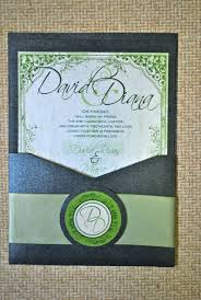 Black And Green Wedding Invitations Pin By Terri Teresa Feil On Wedding Themes And Inspiration Wedding Invitations Interesting Wedding Invitations Green Wedding Invitations