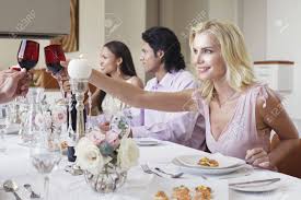 Your formal dinner party stock images are ready. Young Woman In Dress Toasting At Formal Dinner Party Stock Photo Picture And Royalty Free Image Image 19521843