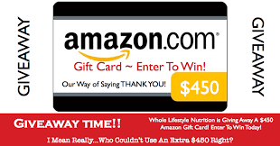 Hello, can you please email mail@steamykitchen.com about your gift card, thank you! Giveaway 450 Amazon Gift Card Whole Lifestyle Nutrition