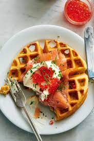 Cornmeal Waffles With Smoked Salmon Recipe Nyt Cooking Cornmeal Waffles Breakfast Smoked Salmon Recipes