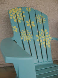 Cactus And Olive Adirondack Stencil Tutorial Painting Plastic Chairs Painting Plastic Spray Paint Projects