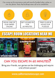 Is truly a one of a kind experience you and your friends will not forget! California State Escape And Escape Rooms California Sacramento