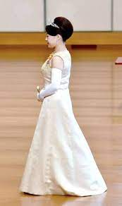 Princess Ayako The Youngest Daughter Of Emperor Akihito S Late Cousin Prince Takamado Attends A Ceremony At The Im Wedding Dresses Japanese Princess Princess